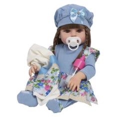 Imagem de Bebe Reborn Realista Recém Nascida Corpo De Vinil Siliconado - Cegonha