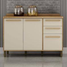 Imagem de Balcão 120cm 3 Portas 2 Gavetas Salvador