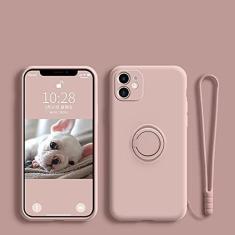 Imagem de Capa de suporte de anel magnético de silicone líquido de luxo para Samsung Galaxy S22 Ultra Plus S21 S20 FE A52S A52 A72 A51 Nota 20 10 Capa, Rosa, para Nota 10 Plus