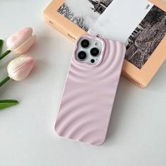 Imagem de Capa de telefone luxuosa com ondas de água para iPhone 14 13 12 11 Pro Max XR XS Max 14 Plus 3D capa de silicone macio, rosa, para iPhone 14