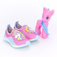 Imagem de Tênis Infantil Calce Fácil Rosa Azul Kidy Boneco-Feminino