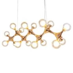Imagem de Pendente Lustre Molécula Cobre P/ 16 Lampadas 27x90cm St1298