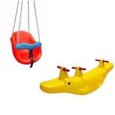 Imagem de Playground Crocodilo com Balanço BB  Brincadeiras ao Ar Livre - Valent