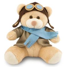 Imagem de Urso De Pelúcia Aviador 30cm Decoração Anti-alérgico - Toybrink, Caram