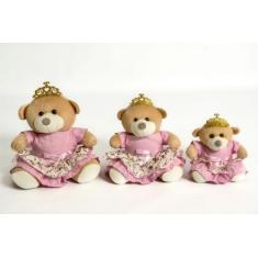 Imagem de Trio de ursinho para nicho urso de pelúcia quarto bebe varias cores - 