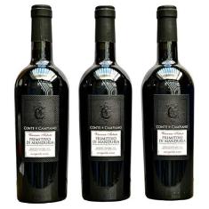 Imagem de Vinho Primitivo di Manduria Conte di Campiano | Kit com 3 Garrafas | Oferta
