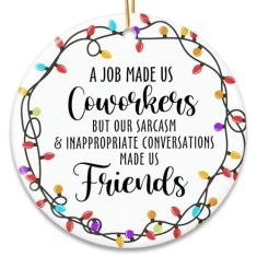 Imagem de HEXMOZ Presentes de Natal para colegas de trabalho 2024 - Enfeites de Natal para colegas de trabalho, amigos de trabalho, melhores amigos - presentes de amizade, presentes engraçados para colegas de