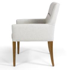 Imagem de Kit 2 Poltronas Decorativas Base Madeira Angel C-107 Linho Cru - Domi