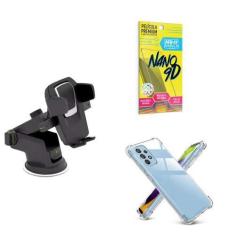 Imagem de Kit Capinha Anti Shock Samsung A54 + Suporte Veicular Premium + Pelícu