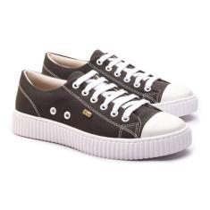 Imagem de Tênis Feminino Casual Lona Cadarço Dia a Dia Confortável