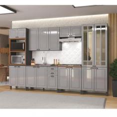 Imagem de Cozinha Modulada 6 Peças Firenze Indekes, Chumbo/Titanio