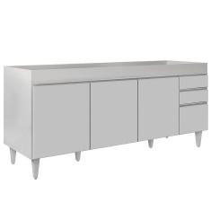 Imagem de Balcão Gabinete Para Pia 180cm Sem Tampo Dallas Branco