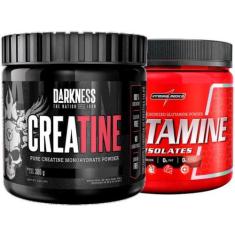 Imagem de Creatina Pura 300g Darkness + Glutamina 300g Integralmedica, Sem.Sabor