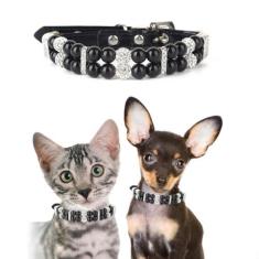Imagem de Coleiras de pérola para cães pequenos, colar de gato com strass brilhante, coleiras fofas de cristal para filhotes de cachorro pequenas médias fêmeas e gatinhas, joia de diamante para presente de