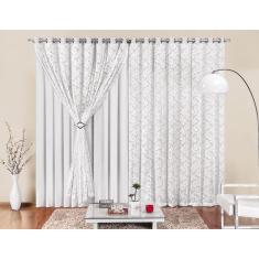 Imagem de Cortina para Varão Yasmin 4,00 x 2,50 Metros Alt Renda e Malha - 