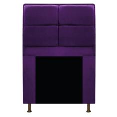 Imagem de Cabeceira Munique 90 cm Solteiro Suede Roxo AM Decor