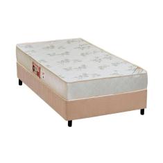 Imagem de Conjunto Box Solteiro: Colchão Espuma Castor D33 Sleep Max Relax + Base CRC Suede Clean(88x188)