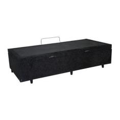 Imagem de Cama Box Baú Solteirão King Suede Preto