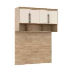 Imagem de Módulo Aéreo para Cama Casal com Painel Belmax Carvalho/Off White