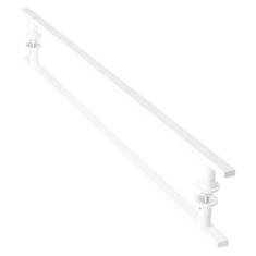 Imagem de Puxador De Porta Branco Vidro Pivotante Madeira 90cm M.S
