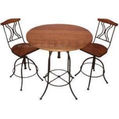 Imagem de Jogo De Mesa Galocha Com 2 Banquetas Reguláveis e Giratórias - Cód 429