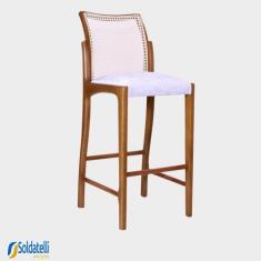 Imagem de Banqueta Mirandela Estrutura Nozes Vários Tecidos em Linho e Veludo - 