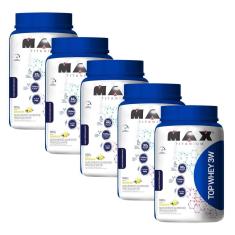 Imagem de Kit 5X Top Whey 3W - 900g  - Max Titanium-Unissex