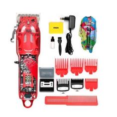 Imagem de Máquina De Cortar Cabelo Profissional Wmark Sem Fio Elétrico Recarregá