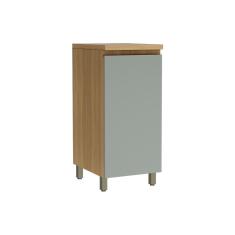 Imagem de Balcão De Cozinha Rainha 1 Porta C/Tampo 40cm Nature/Verde - Nesher