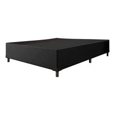 Imagem de Cama Box Casal 1,38m com 38cm de Altura Suede Prince Preto