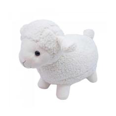 Imagem de Ovelha De Pelúcia Fofa Branca Fazenda 23 Cm