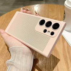 Imagem de Capa respirável de dissipação de calor de malha para Samsung Galaxy S23 S22 S21 Note 10 Plus 20 Ultra S20 FE A73 A53 A52 A54 Capa rígida para PC, rosa, para Samsung A53 5G