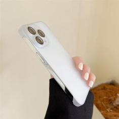 Imagem de Capa transparente sem moldura de luxo para iPhone 14 Pro Max 13 12 14 Plus Protetor de filme de câmera de vidro Ultrafino PC fosco, transparente, para iPhone 14