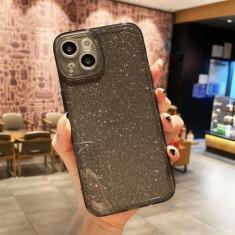 Imagem de Luxo brilhante glitter cor fluorescente caso de telefone para iphone 11 13 12 pro max x xs xr 7 8 plus macio volta cove, gy, para iphone 11pro max