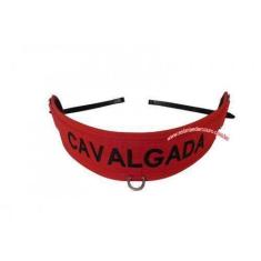 Imagem de Peitoral Cavalgada Vermelho Bordado Preto - Selaria Edercouro