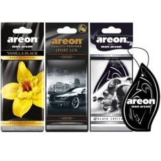 Imagem de Kit 3 Perfumes Carro Areon Vanilla Black,Gold,Black Crystal