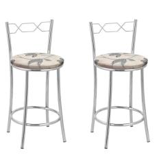 Imagem de Kit 2 Banquetas Cromadas Bc51-c - E516 Cromada/Bege