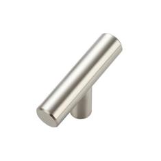 Imagem de 2 peças de aço inoxidável em forma de t para móveis puxadores de porta de armários puxadores de gavetas de furo único puxadores de armário prateados, 2 peças prateados