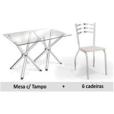 Imagem de Mesa Kappesberg Volga + 6 Cadeiras Portugal Croma/