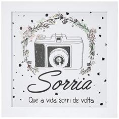 Imagem de Arte Maníacos Quadro Decorativo Sorria Câmera - 46x32,5cm (Moldura em laca )