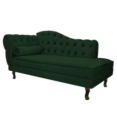Imagem de Diva Recamier Diana 130Cm Lado Direito Suede - Amarena Móveis Cor Verde
