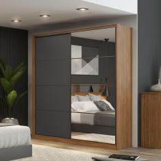 Imagem de Guarda Roupa Casal Belga Flex 2 Pt 3 Gv Demartêz/grafito