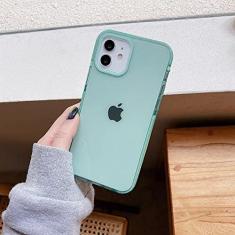 Imagem de Capa de telefone para iphone 13 12 11 pro max mini 7 8 plus se 2020 x xr xs max silicone macio capa traseira transparente, verde ciano, para iphone 11pro max