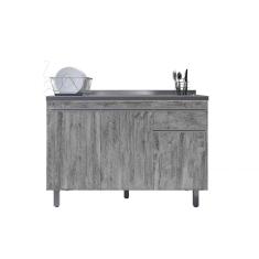 Imagem de Balcão de Cozinha Pop 120cm Rústico S/Tampo - Nathan