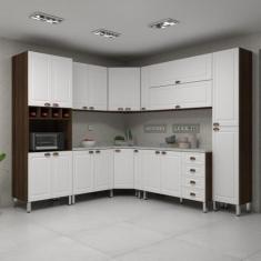 Imagem de Armário De Cozinha Completa 10 Peças Com Tampos E Espaço Para Micro-On