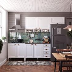 Imagem de Armário de Cozinha Compacta 4 Peças com Tampo Cooktop Cristal Luciane Móveis