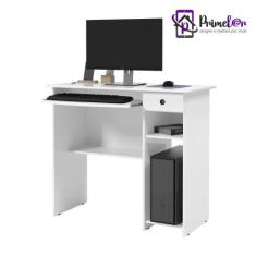 Imagem de Escrivaninha Office Mesa De Computador Com Gaveta Suporte De Teclado E Nichos Viena