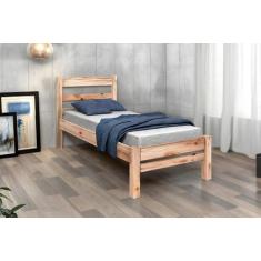 Imagem de Cama De Solteiro Madeira Maciça Sem Pintura - Mundo Das Beliches