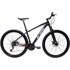 Imagem de  Bicicleta Aro 29 Ksw Xlt Alumínio 27v Freio a Disco Mecânico Garfo com Suspensão - Preto\Vermelho\Branco