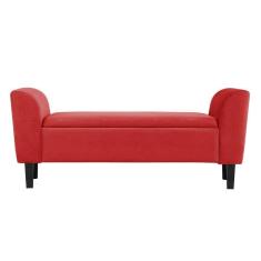 Imagem de Recamier Bau Malibu 1,20m Suede Vermelho - Inova Decor